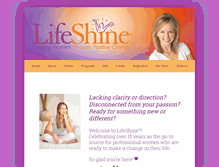 Tablet Screenshot of lifeshinecoaching.com